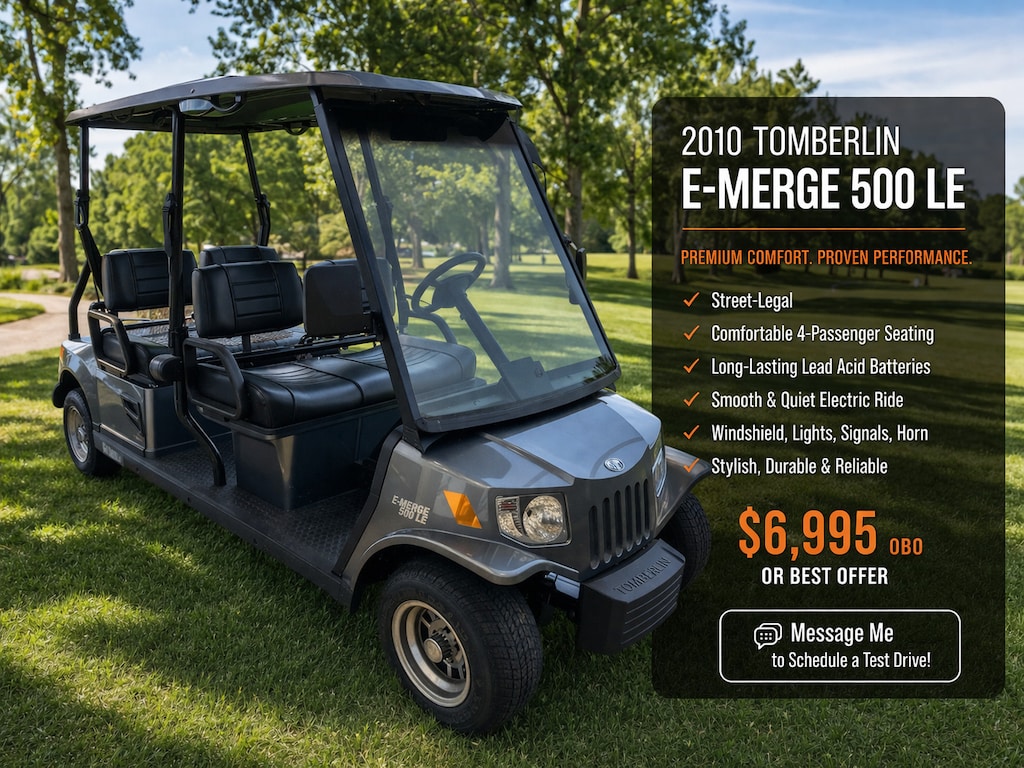 Used 2010 Tomberlin E-Merge 500 LE Golf Cart