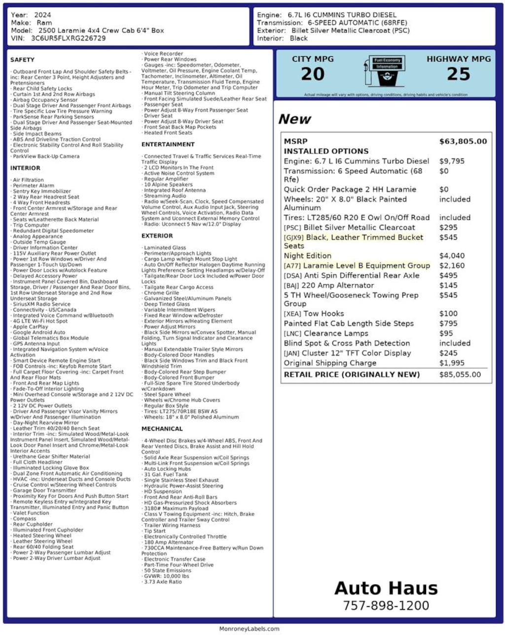 Used 2024 Ram 2500 Laramie Truck