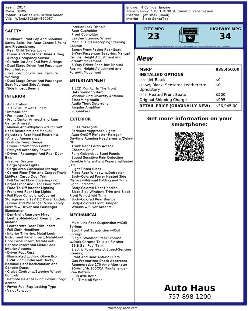 2017 BMW 3 Series 320i's photo