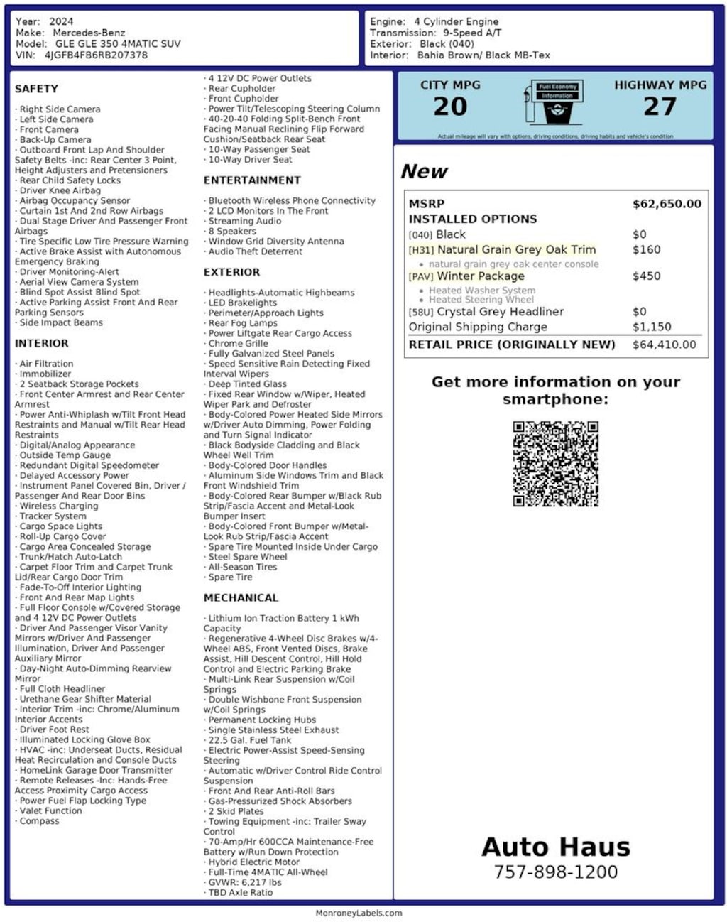 Used 2024 Mercedes-Benz GLE GLE 350 SUV