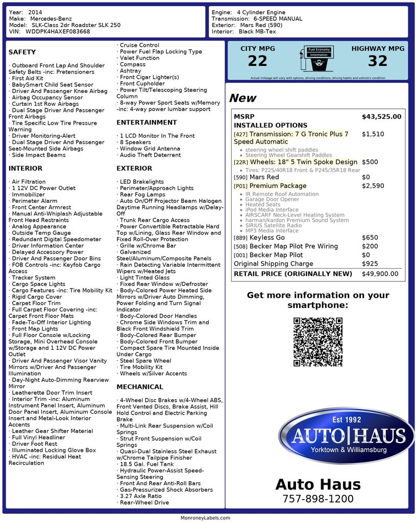 2014 Mercedes-Benz SLK-Class SLK250's photo