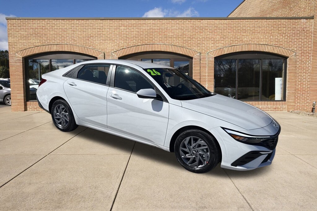 New 2026 Hyundai Elantra Hybrid Blue Sedan