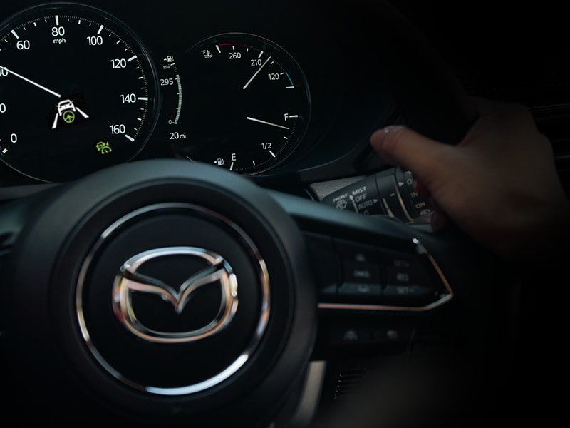 Mazda steering wheel and instrument panel