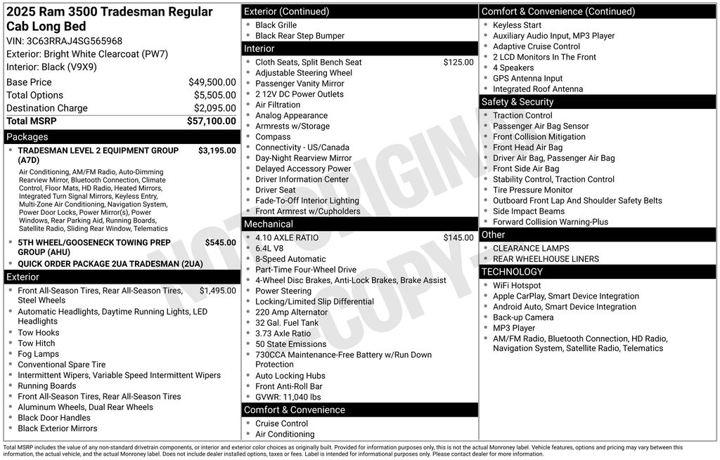 2025 RAM Ram 3500 Pickup Tradesman - Photo 17