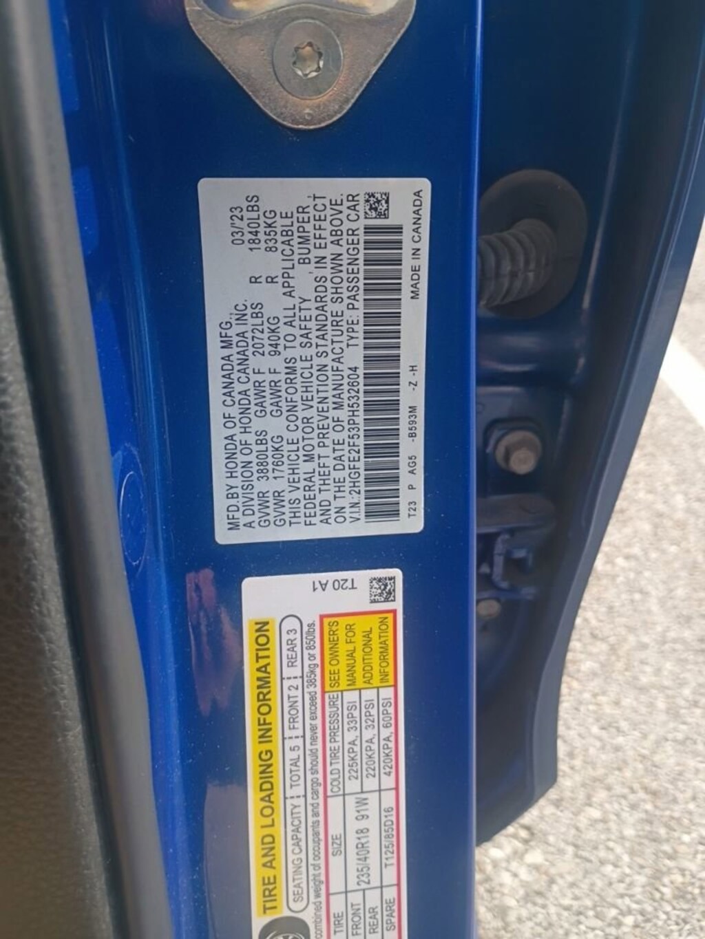 Used 2023 Honda Civic Sport 4D Sedan