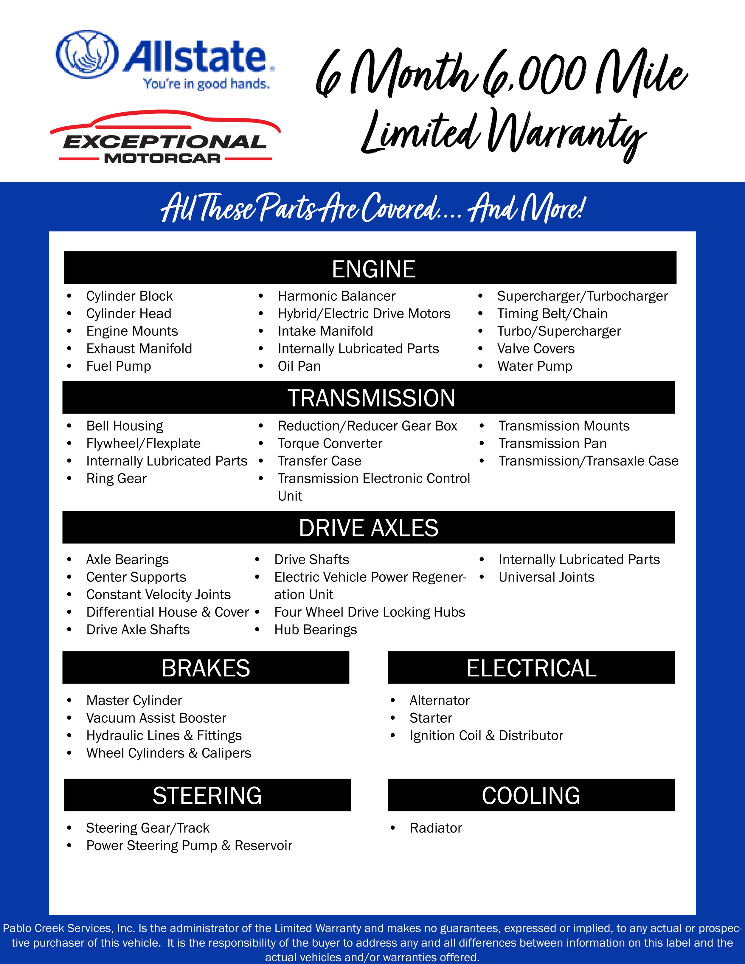 Allstate Certified Warranties Exceptional Motorcar