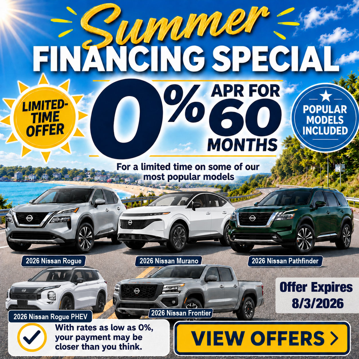 Gates Nissan Summer Financing Special