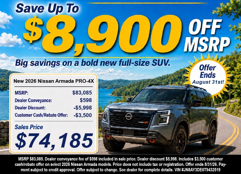 Gates Nissan Armada August 2026 Offer