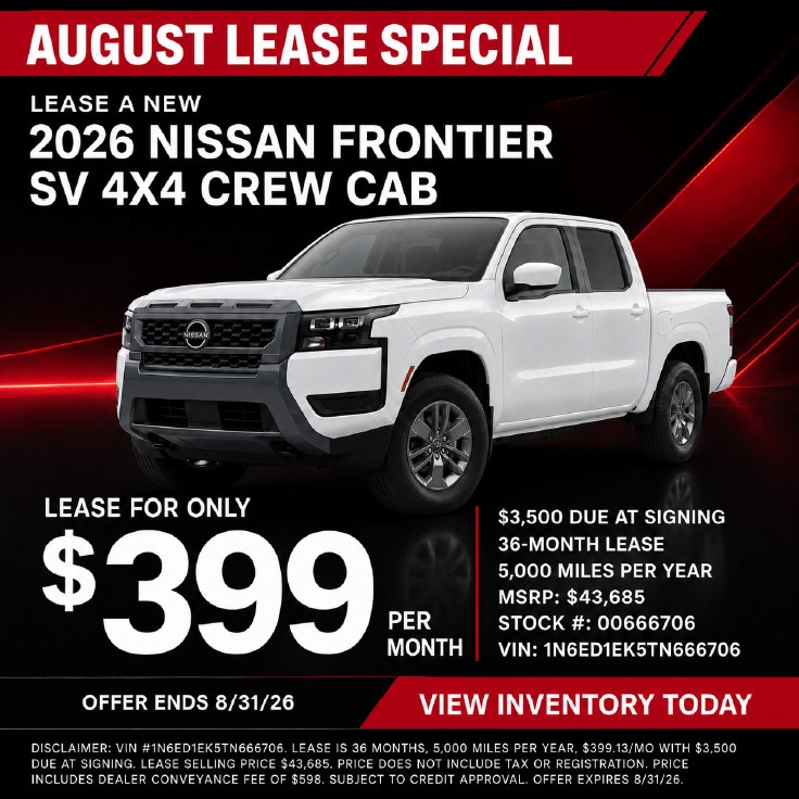 Gates Nissan August 2026 Offer