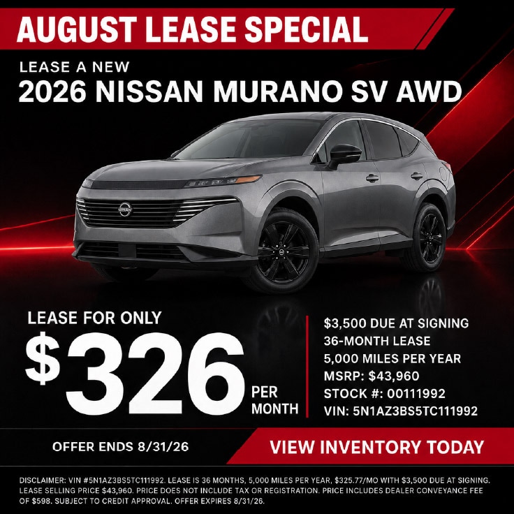 Gates Nissan August 2026 Offer