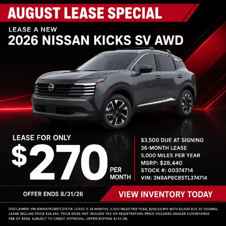 Gates Nissan August 2026 Offer