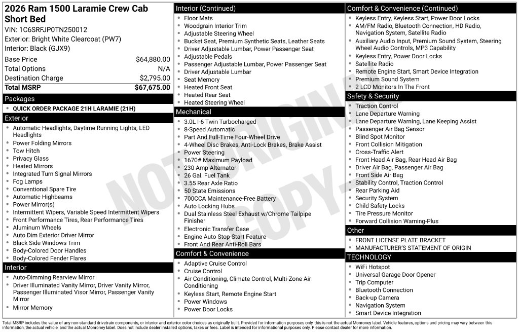 2026 RAM Ram 1500 Pickup Laramie - Photo 54