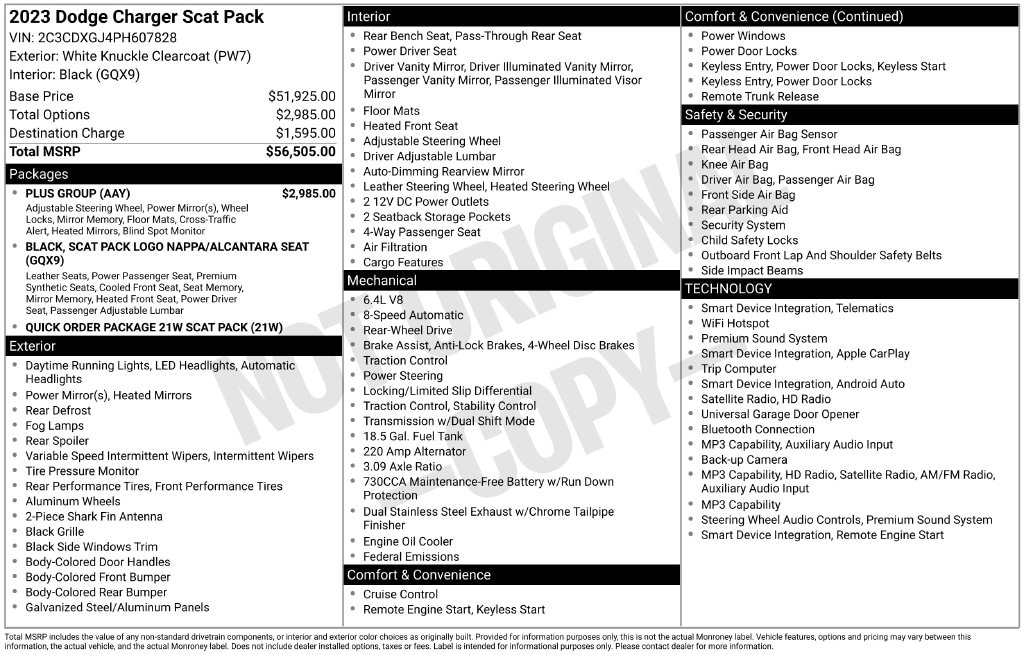 Certified 2023 Dodge Charger Scat Pack Sedan