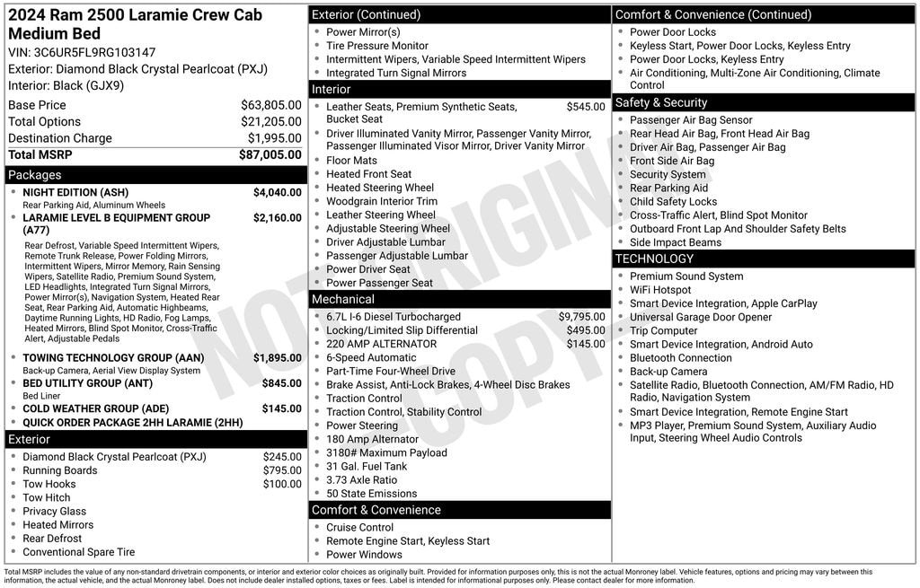 Certified 2024 Ram 2500 Laramie Truck Crew Cab