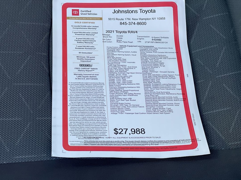 Certified 2021 Toyota RAV4 XLE SUV