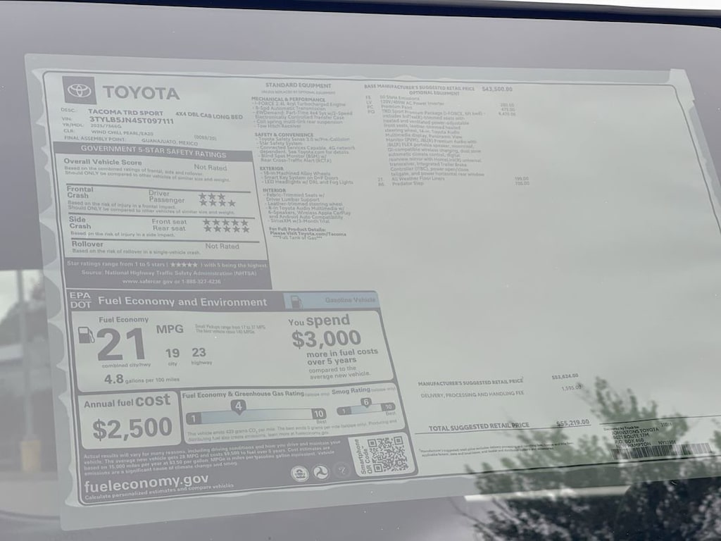 New 2025 Toyota Tacoma TRD Sport 4X4 DBL CAB LONG BED