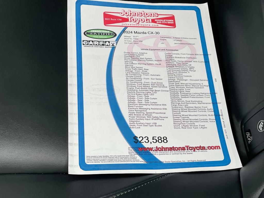 Used 2024 Mazda CX-30 2.5 S Select Sport SUV