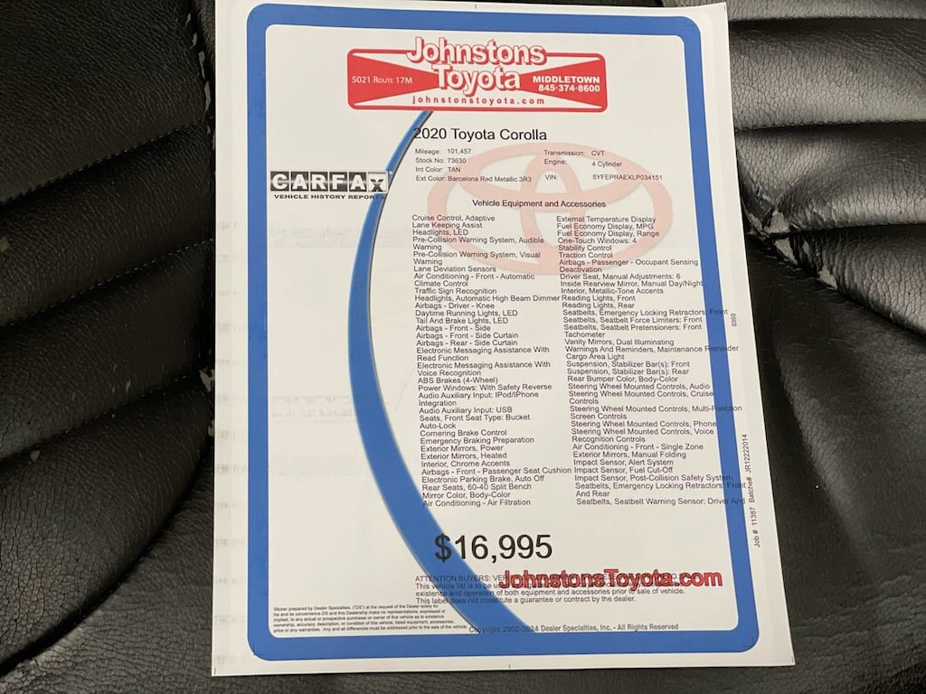 Used 2020 Toyota Corolla LE Sedan