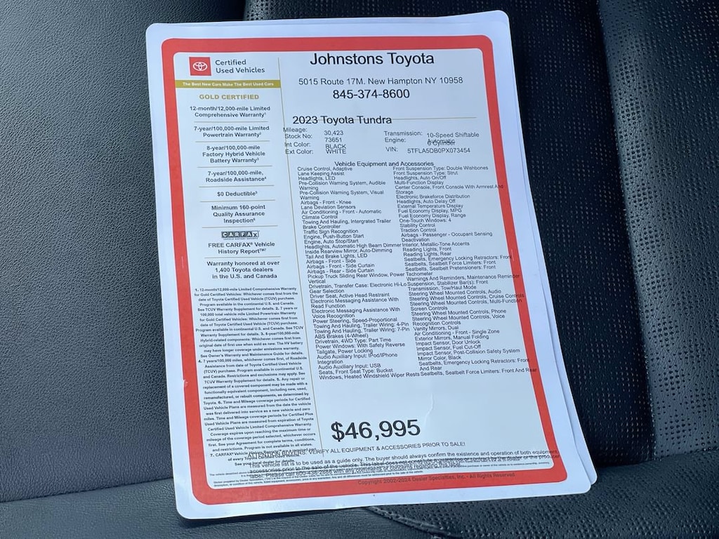 Certified 2023 Toyota Tundra SR5 3.5L V6 Truck CrewMax