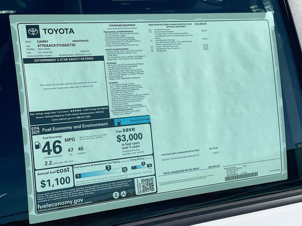 New 2026 Toyota Camry Nightshade NIGHTSHADE