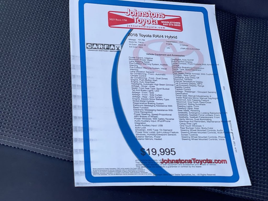 Used 2018 Toyota RAV4 Hybrid XLE SUV