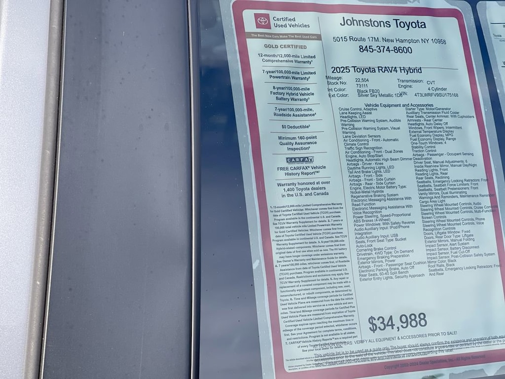 Certified 2025 Toyota RAV4 Hybrid LE SUV