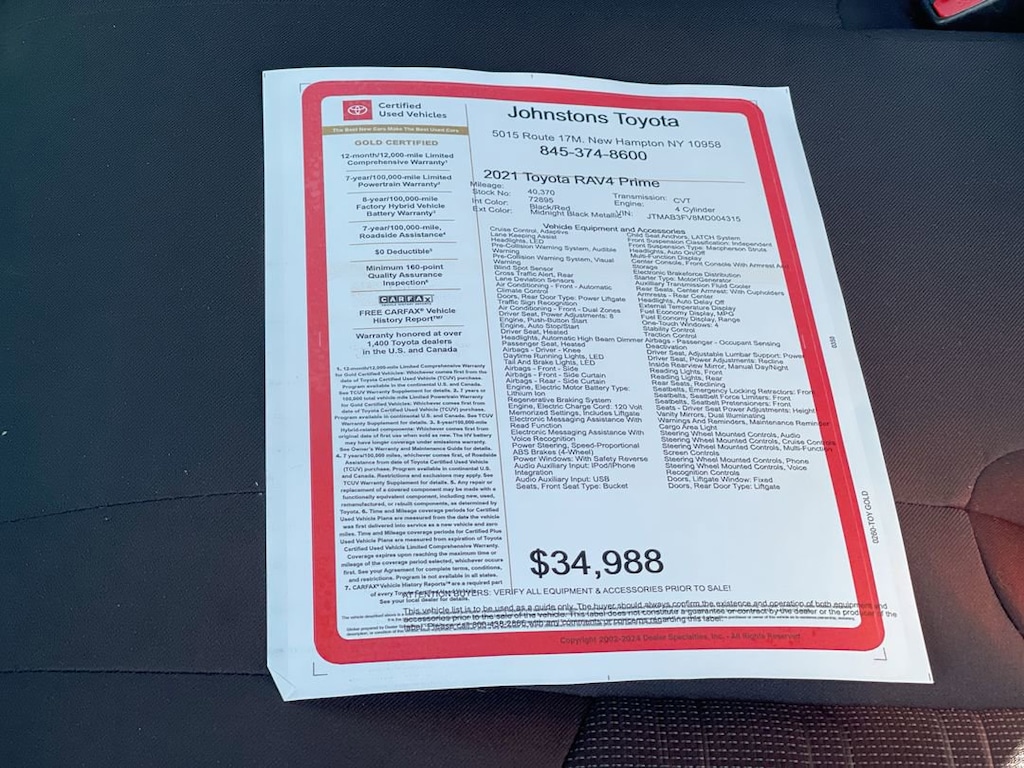 Certified 2021 Toyota RAV4 Prime SE SUV