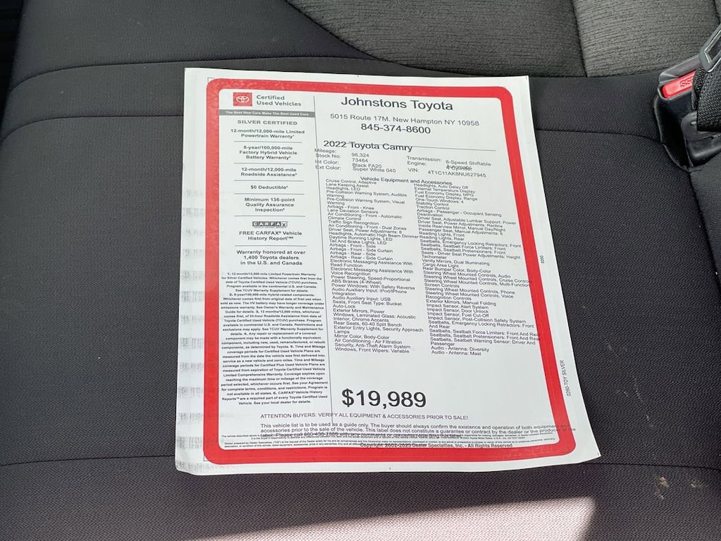 Certified 2022 Toyota Camry LE Sedan