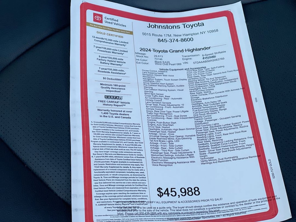 Certified 2024 Toyota Grand Highlander XLE SUV