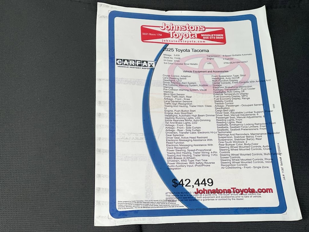 Used 2025 Toyota Tacoma SR5 Truck Double Cab