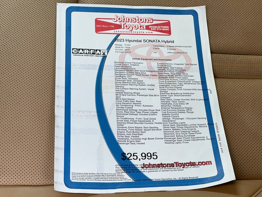 Used 2023 Hyundai Sonata Hybrid Limited Sedan