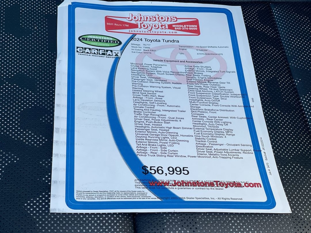 Used 2024 Toyota Tundra i-FORCE MAX TRD Pro Truck CrewMax