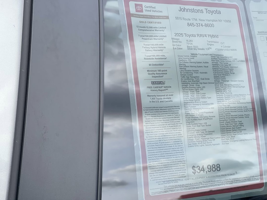 Certified 2025 Toyota RAV4 Hybrid LE SUV