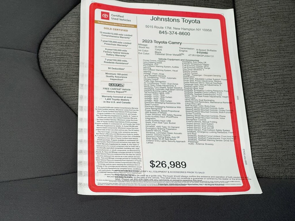 Used 2023 Toyota Camry LE Sedan