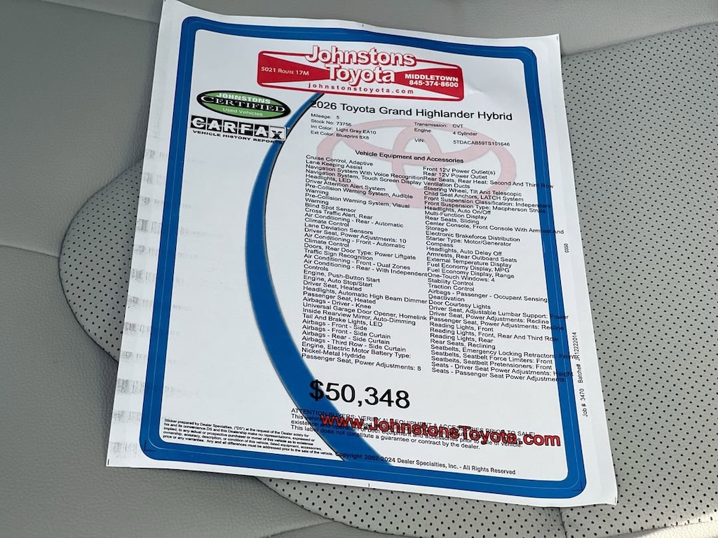 Used 2026 Toyota Grand Highlander Hybrid XLE SUV