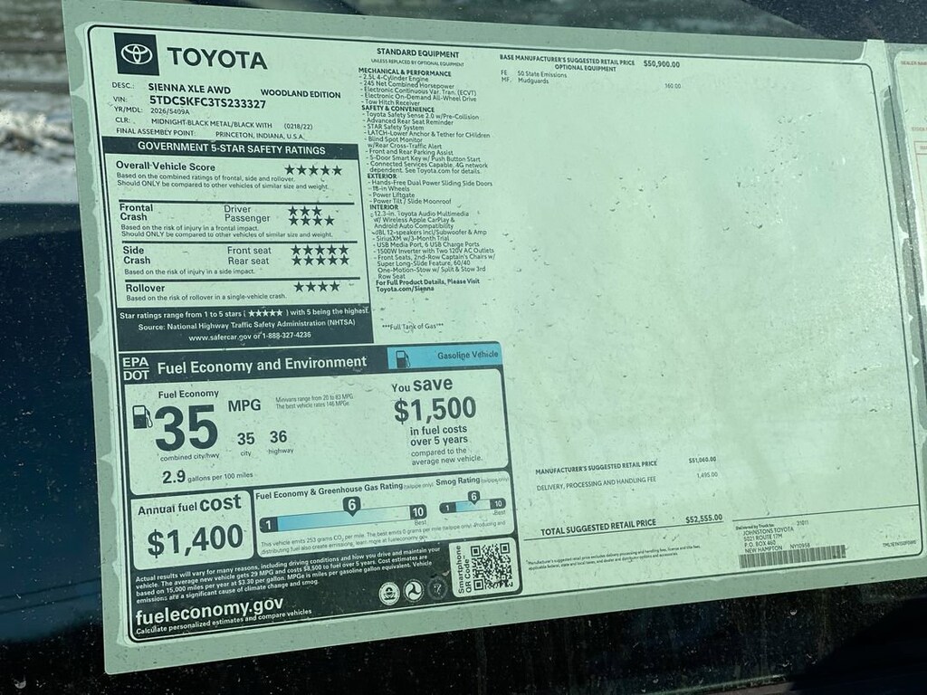 New 2026 Toyota Sienna Woodland Edition WOODLAND EDITION