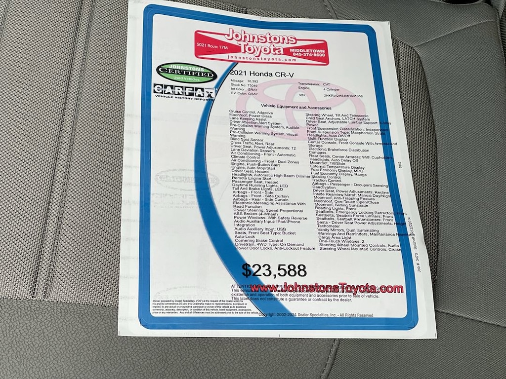 Used 2021 Honda CR-V EX AWD SUV