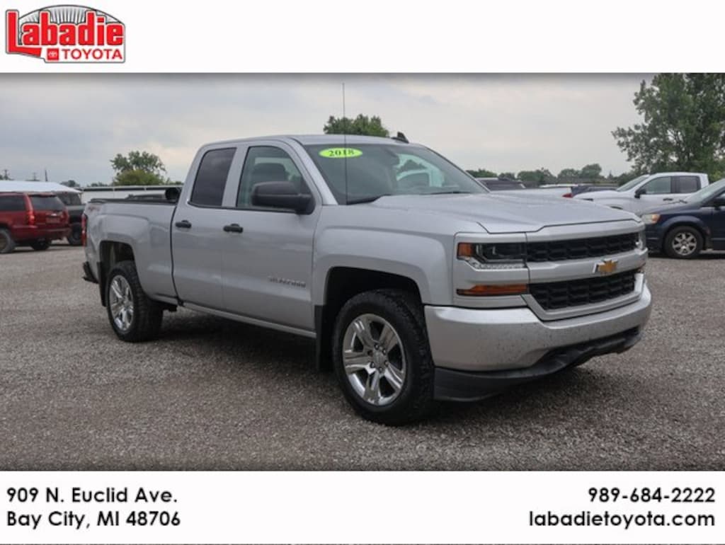 Used 2018 Chevrolet Silverado 1500 Silverado Custom Truck Double Cab