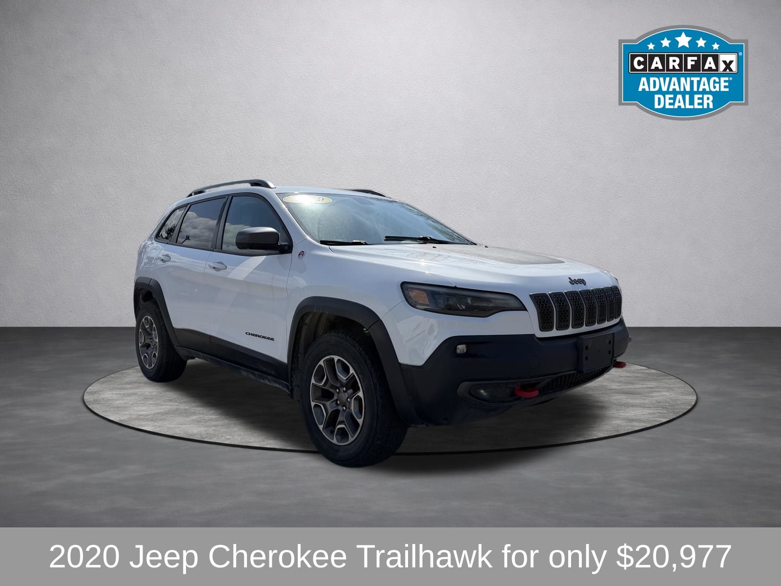 Bright White Clearcoat 2020 Jeep Cherokee Trailhawk 4WD SUV / Crossover Four-Wheel Drive 9-Speed Automatic