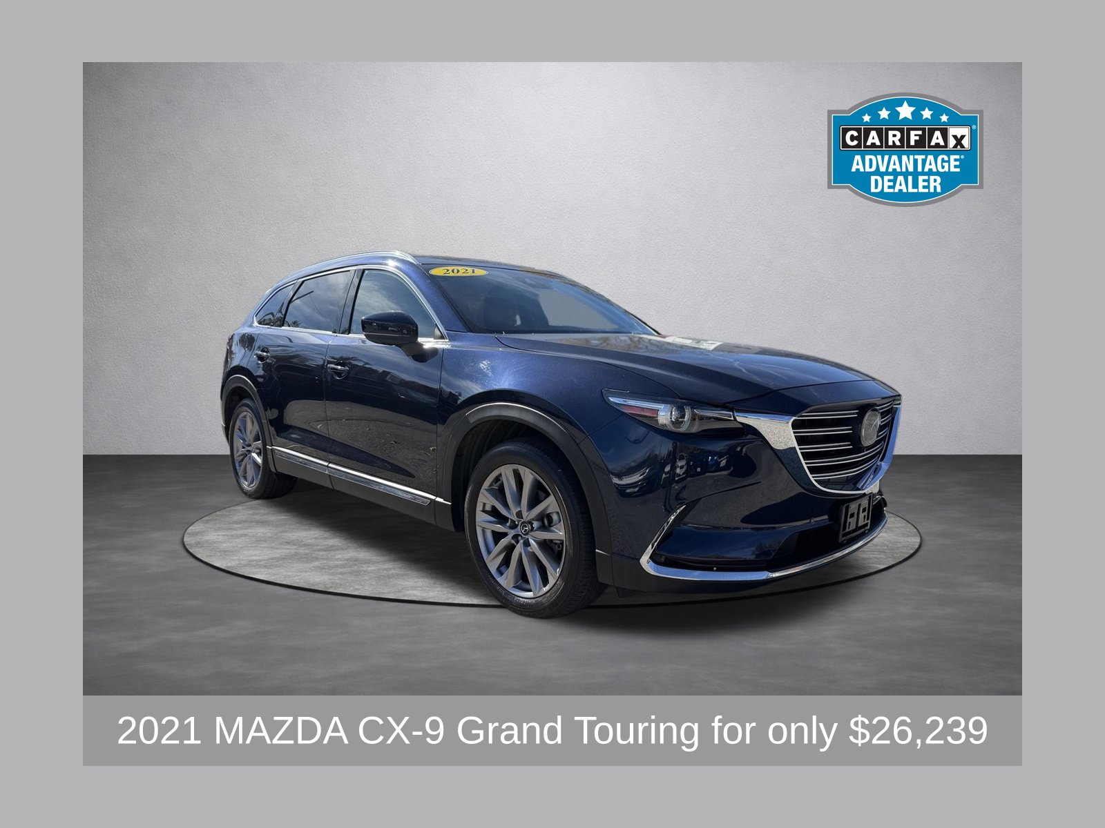 Deep Crystal Blue Mica 2021 Mazda CX-9 SUV / Crossover All-Wheel Drive 6-Speed Automatic