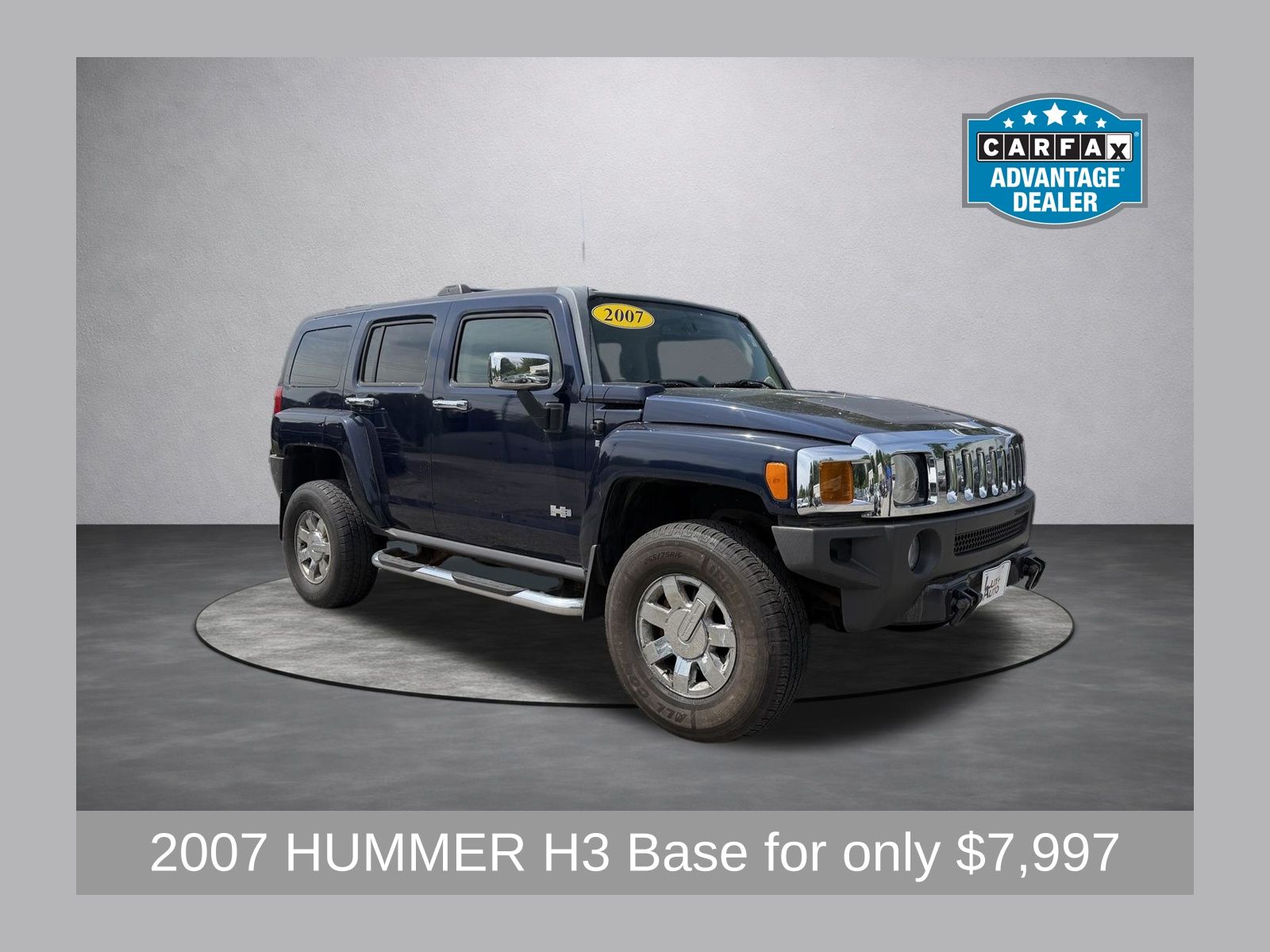 Midnight Blue Metallic 2007 Hummer H3 4 Dr Base SUV / Crossover Four-Wheel Drive 4-Speed Automatic Overdrive