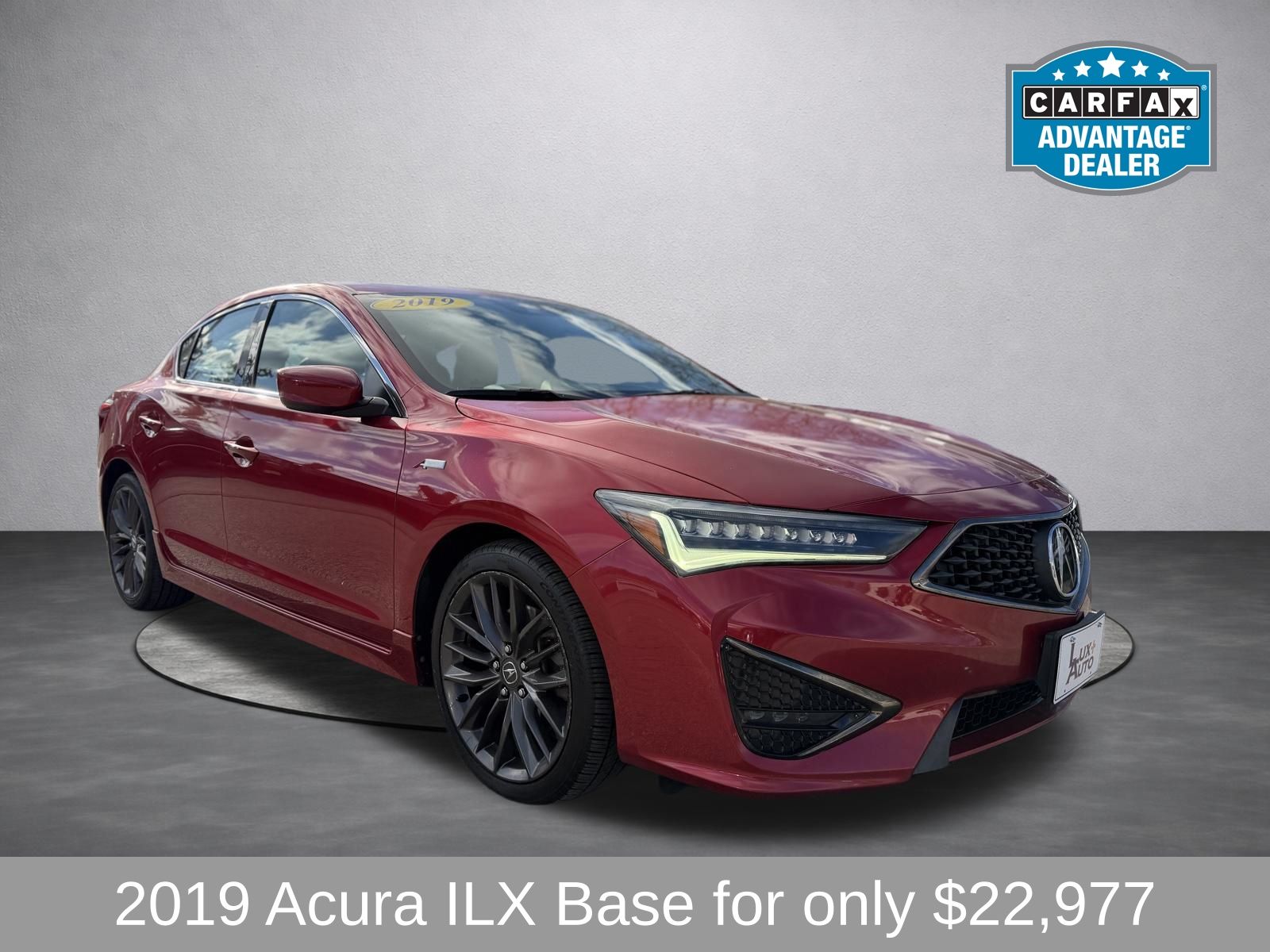Red 2019 Acura ILX FWD with Technology and A-Spec Package Sedan Front-Wheel Drive 8-Speed Dual Clutch
