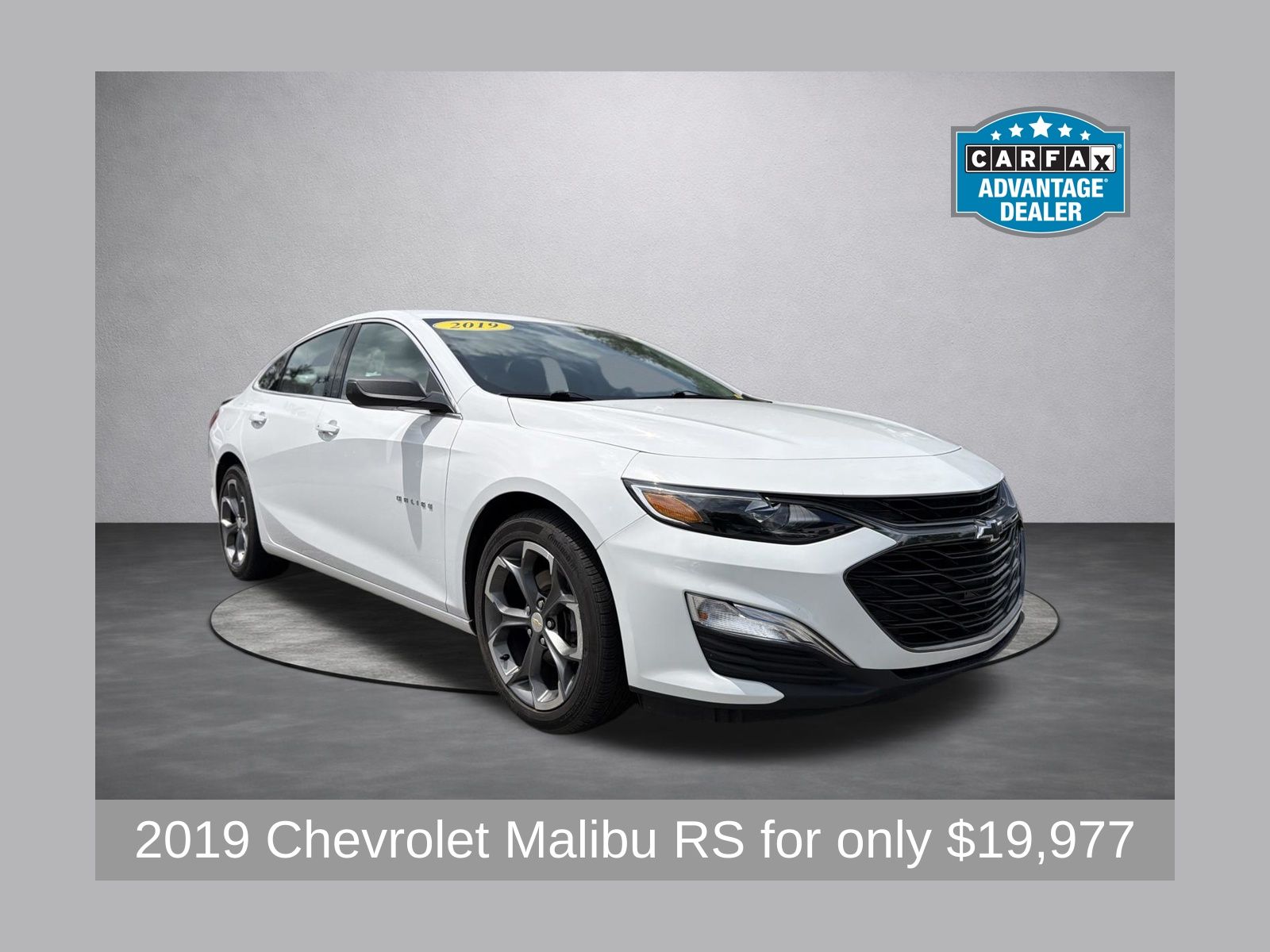 White 2019 Chevrolet Malibu Sedan Front-Wheel Drive Continuously Variable Transmission