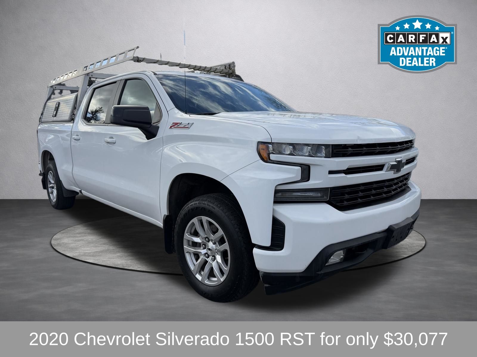 Summit White 2020 Chevrolet Silverado 1500 RST Crew Cab 4WD Pickup Truck Four-Wheel Drive 8-Speed Automatic