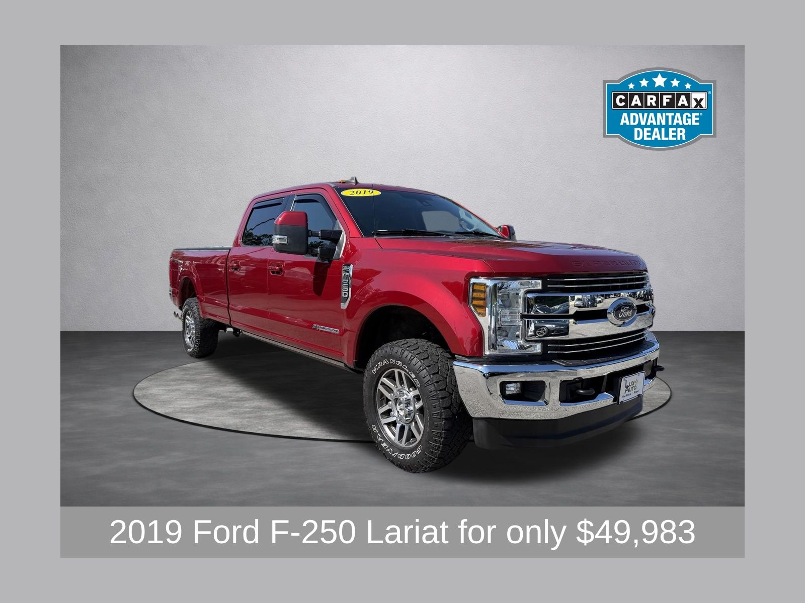 Ruby Red Metallic 2019 Ford F-250 Super Duty Pickup Truck Four-Wheel Drive 6-Speed Automatic
