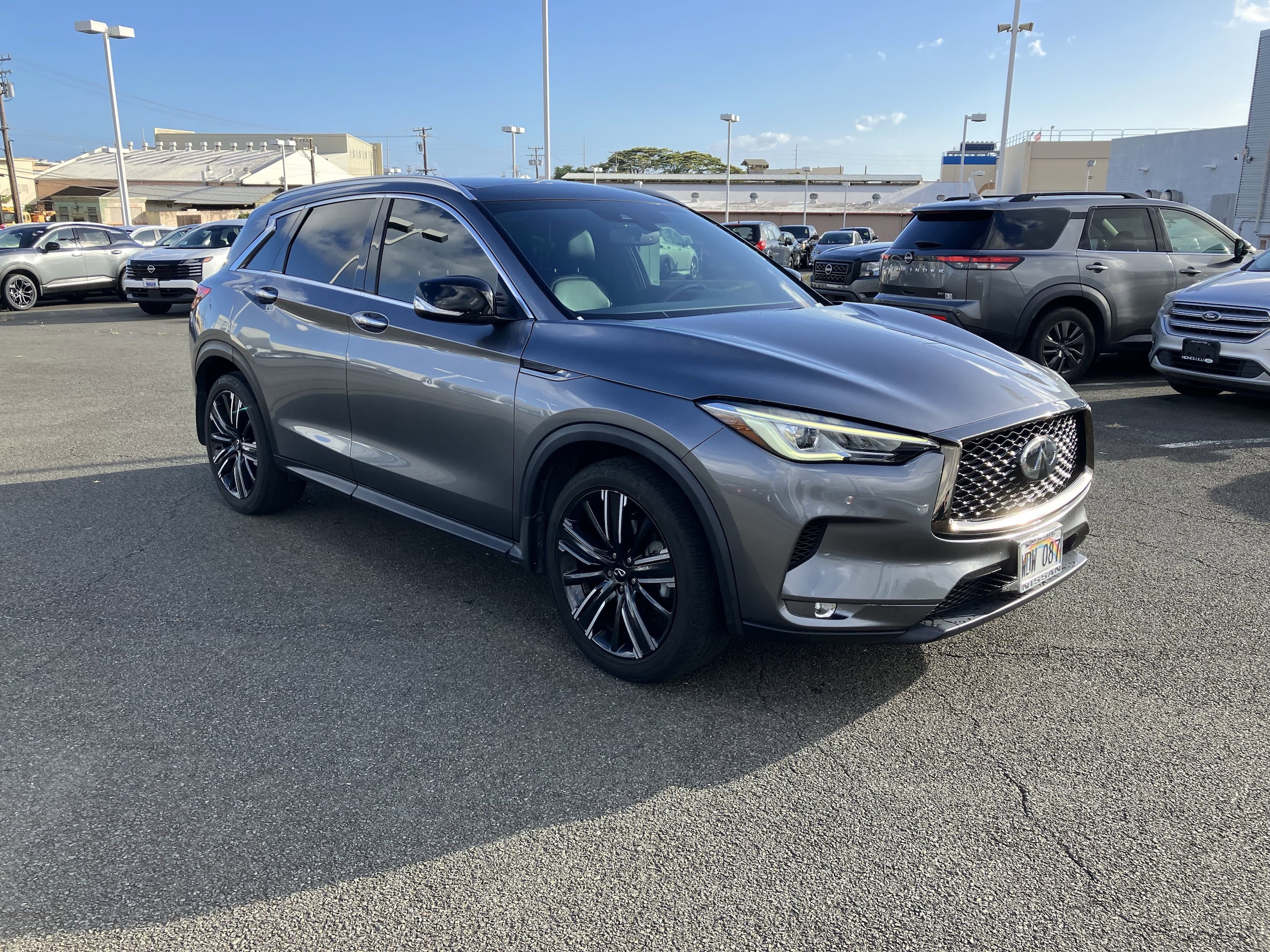 Used 2021 INFINITI QX50 Luxe with VIN 3PCAJ5BA9MF118639 for sale in Honolulu, HI