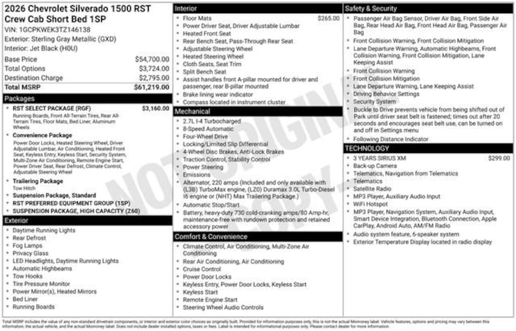 Used 2026 Chevrolet Silverado 1500 RST Truck Crew Cab