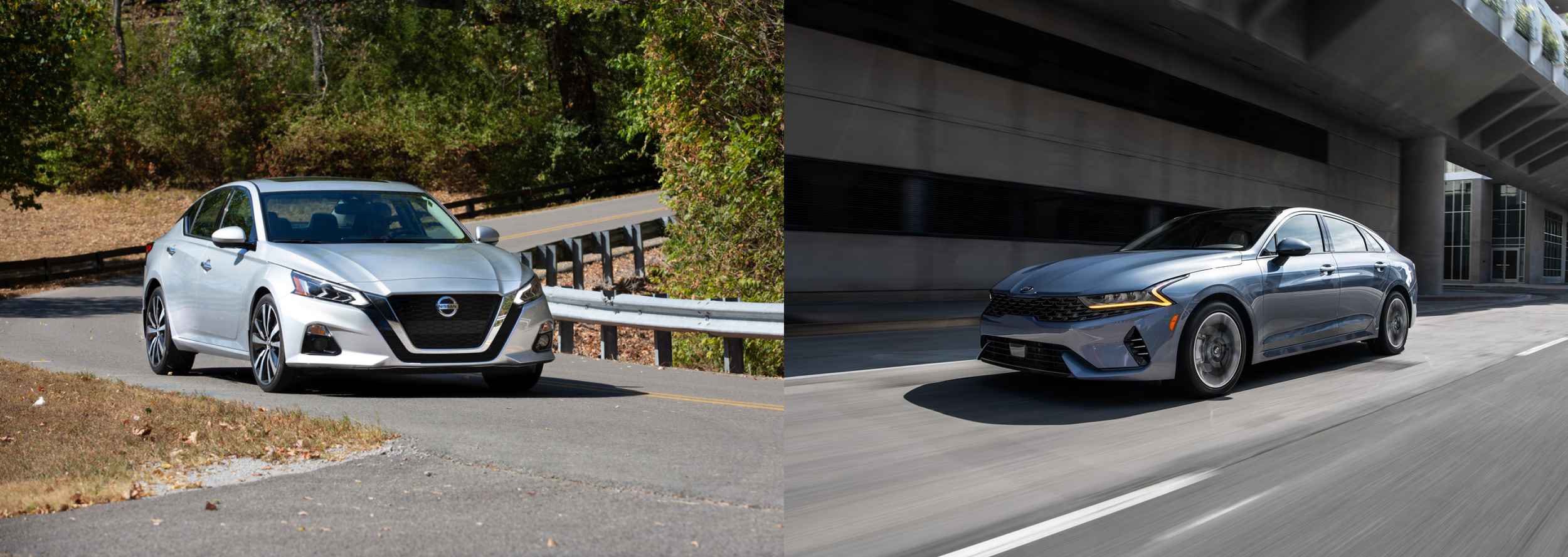 2021 nissan altima and 2021 kia k5