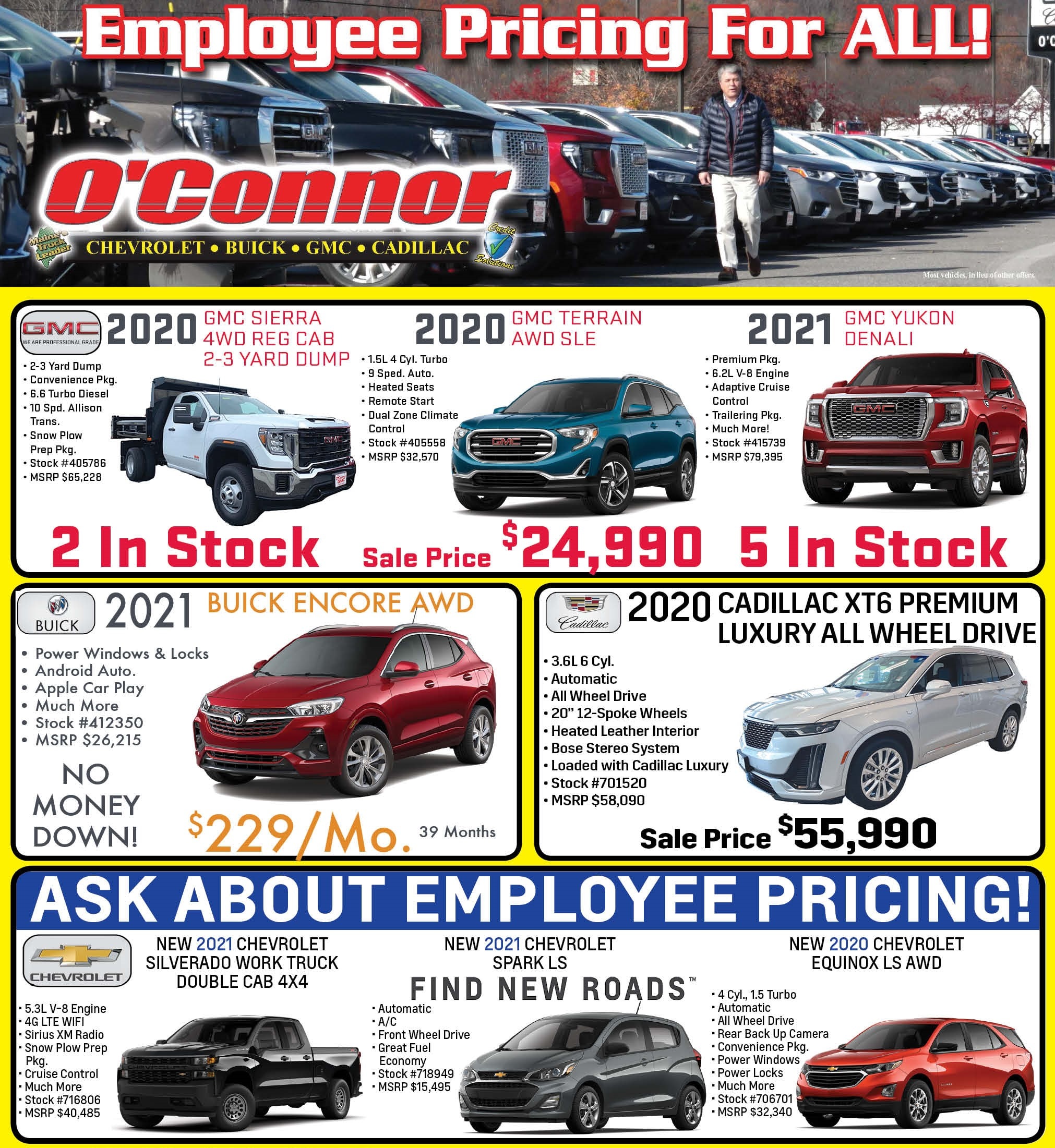 New Vehicle Specials O'Connor Auto Park
