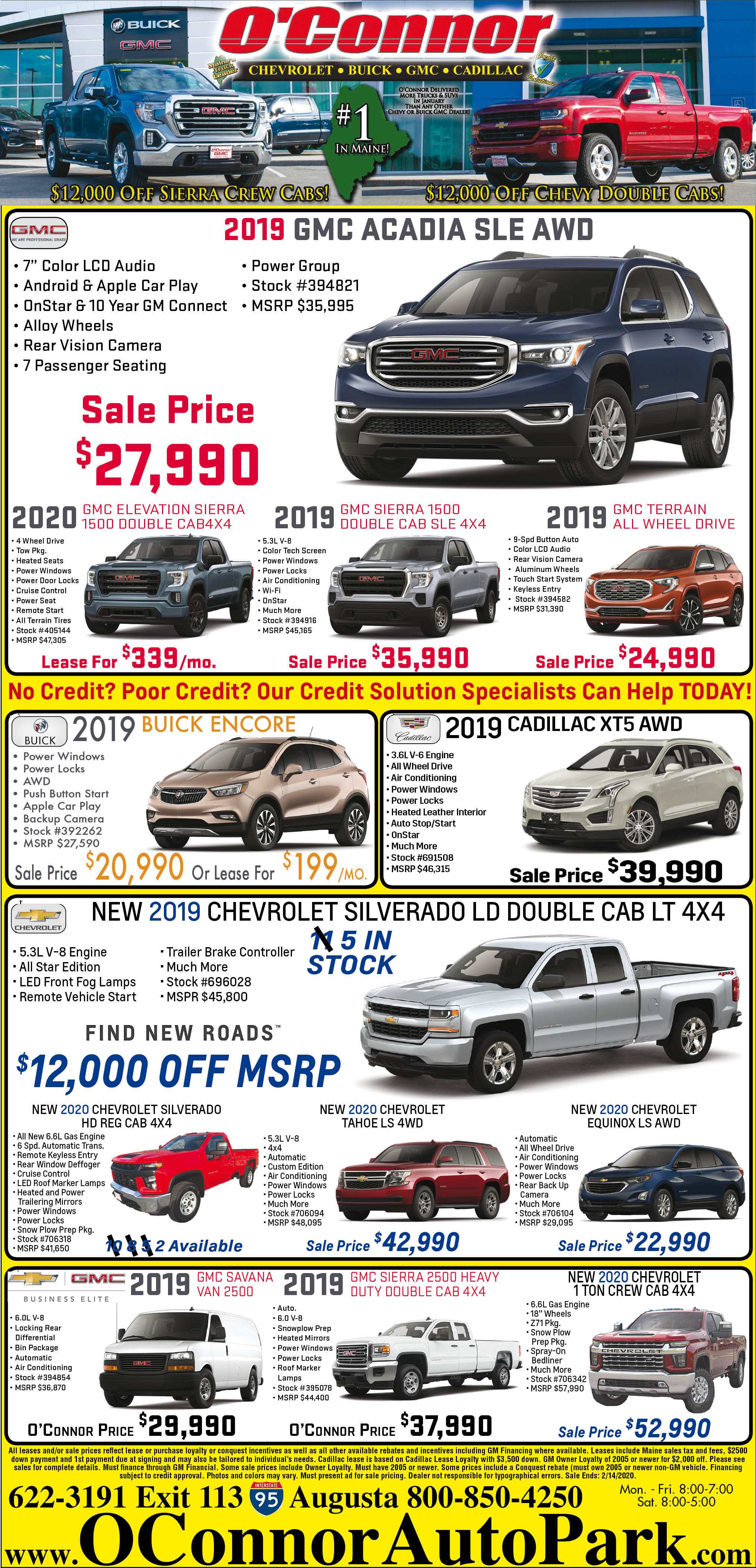 New Vehicle Specials O'Connor Auto Park